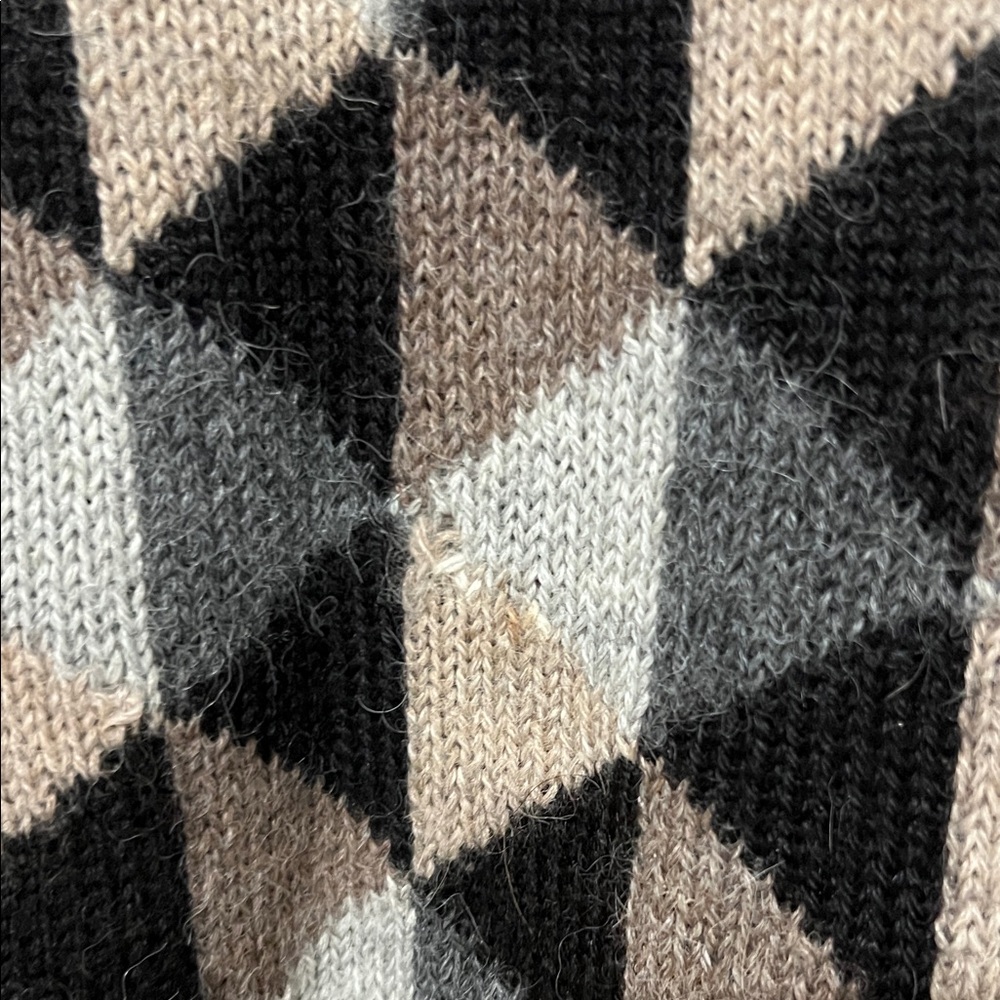 Hallet Alpaca Wool Geometric Patterned Sweater - … - image 3